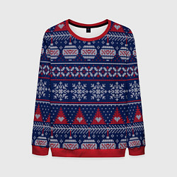 Свитшот мужской New Years sweater, цвет: 3D-красный