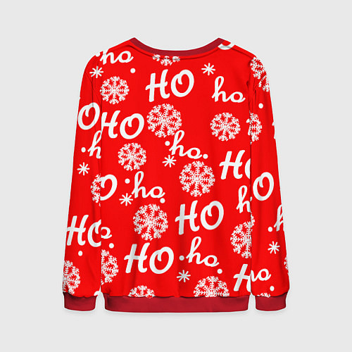 Мужской свитшот Падающие снежинки / 3D-Красный – фото 2