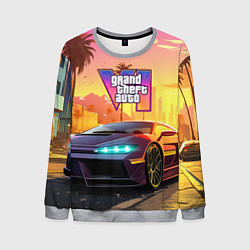 Свитшот мужской Auto GTA 6, цвет: 3D-меланж