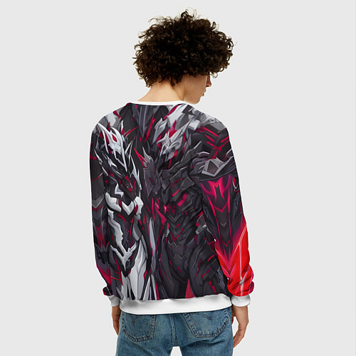 Мужской свитшот Адская броня / 3D-Белый – фото 4