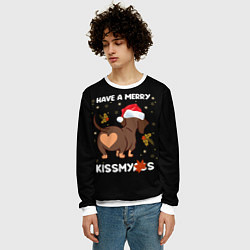 Свитшот мужской Have a merry kissmyass, цвет: 3D-белый — фото 2