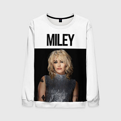 Свитшот мужской Miley Cyrus, цвет: 3D-белый