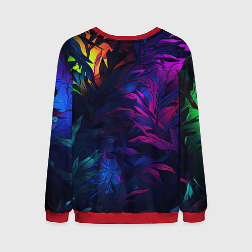 Мужской свитшот Абстрактный камуфляж в кислотных абстрактных пятна / 3D-Красный – фото 2