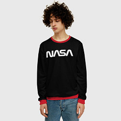 Свитшот мужской NASA space logo, цвет: 3D-красный — фото 2