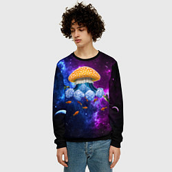 Свитшот мужской Space mushroom, цвет: 3D-черный — фото 2