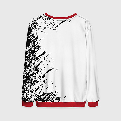 Мужской свитшот Волк Россия краски / 3D-Красный – фото 2