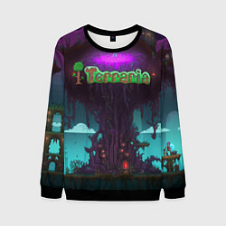Свитшот мужской Terraria tree, цвет: 3D-черный