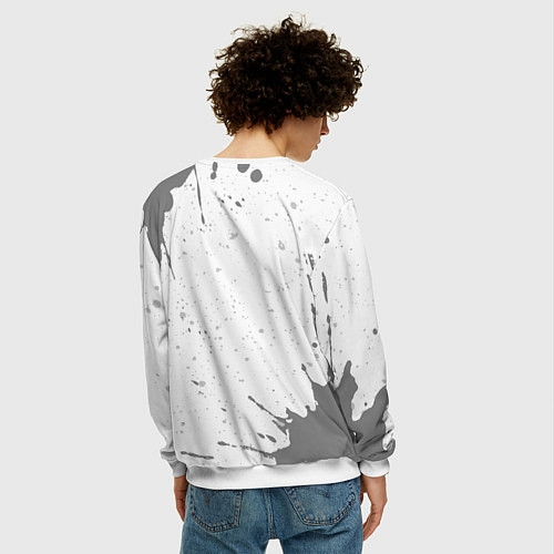 Мужской свитшот Умный хороший и классный: Захар / 3D-Белый – фото 4