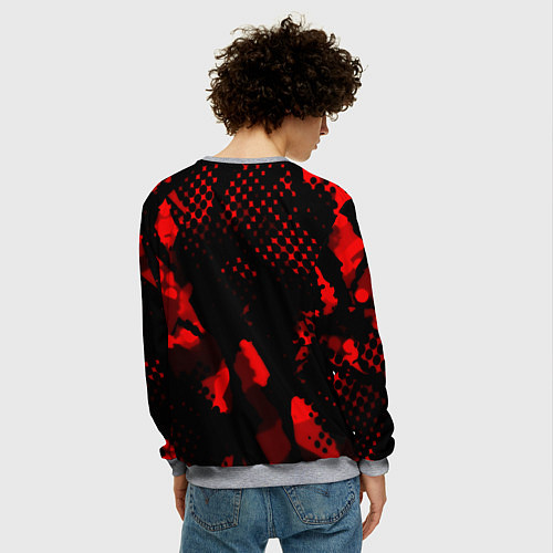 Мужской свитшот Linkin park краски текстуры / 3D-Меланж – фото 4