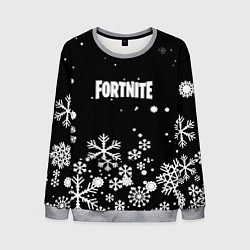 Свитшот мужской Fortnite новый год паттерн, цвет: 3D-меланж