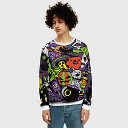 Свитшот мужской Страшно веселые монстры, цвет: 3D-белый — фото 2