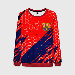 Свитшот мужской Барселона спорт краски текстура, цвет: 3D-красный
