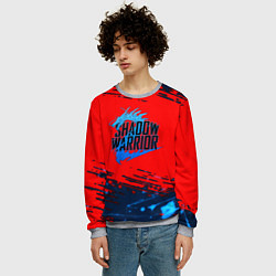 Свитшот мужской Shadow Warrior actions game, цвет: 3D-меланж — фото 2