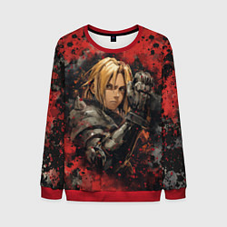 Свитшот мужской Edward Elric - Fullmetal Alchemist, цвет: 3D-красный