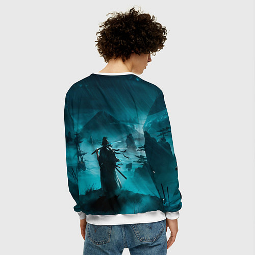 Мужской свитшот Ронин rise of the ronin / 3D-Белый – фото 4