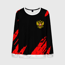 Мужской свитшот Россия герб краски красные