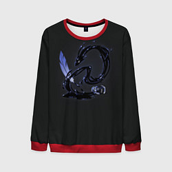 Свитшот мужской Китайский дракон из чернил, цвет: 3D-красный