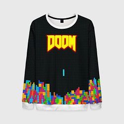 Свитшот мужской Doom x tetrix коллабарация, цвет: 3D-белый