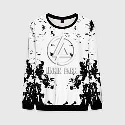 Свитшот мужской Linkin park краски лого чёрно белый, цвет: 3D-черный