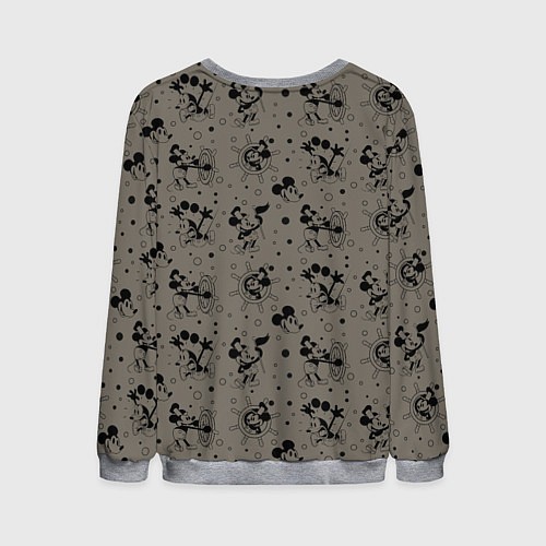 Мужской свитшот Микки Маус матрос - паттерн / 3D-Меланж – фото 2