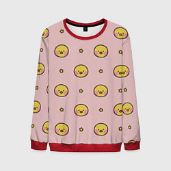Свитшот мужской Цыплята parttern, цвет: 3D-красный