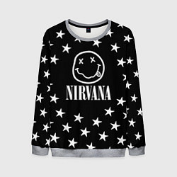 Свитшот мужской Nirvana stars steel, цвет: 3D-меланж