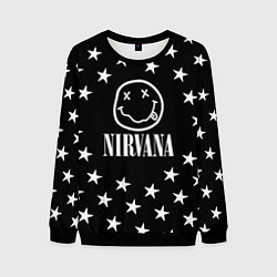 Свитшот мужской Nirvana stars steel, цвет: 3D-черный