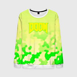 Свитшот мужской Doom токсичное лого броня, цвет: 3D-белый