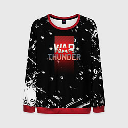 Свитшот мужской Warthunder белые краски онлайн, цвет: 3D-красный