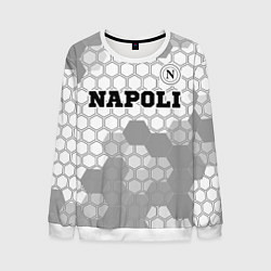 Свитшот мужской Napoli sport на светлом фоне посередине, цвет: 3D-белый