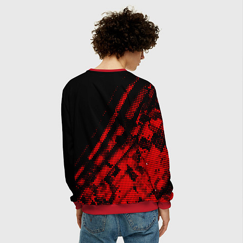 Мужской свитшот Monaco sport grunge / 3D-Красный – фото 4
