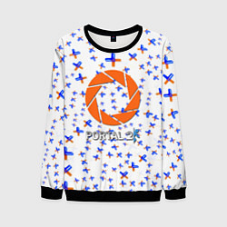 Свитшот мужской Portal logo pattern steel, цвет: 3D-черный