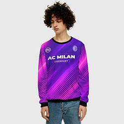 Свитшот мужской AC Milan legendary sport grunge, цвет: 3D-черный — фото 2