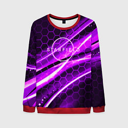 Мужской свитшот Starfield game logo neon