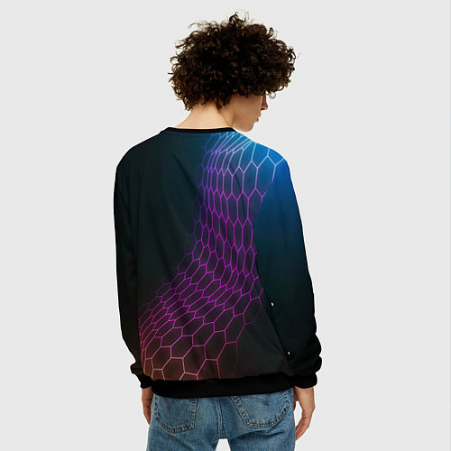 Мужской свитшот Lazio футбольная сетка / 3D-Черный – фото 4