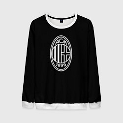 Свитшот мужской Milan fc белое лого, цвет: 3D-белый