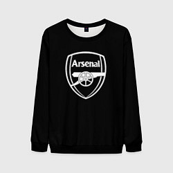 Свитшот мужской Arsenal fc белое лого, цвет: 3D-черный