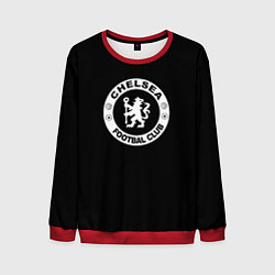 Свитшот мужской Chelsea fc белое лого, цвет: 3D-красный