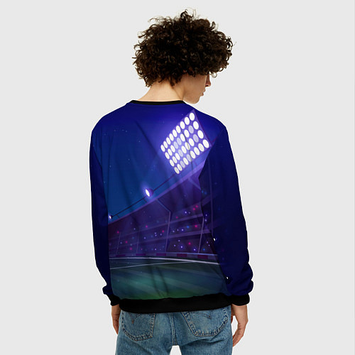 Мужской свитшот Lazio ночное поле / 3D-Черный – фото 4