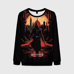 Свитшот мужской Assassins creed заброшенный старый город, цвет: 3D-черный