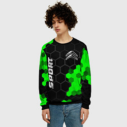 Свитшот мужской Citroen green sport hexagon, цвет: 3D-черный — фото 2