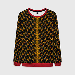 Свитшот мужской Жёлтые киберпанк ячейки на чёрном фоне, цвет: 3D-красный