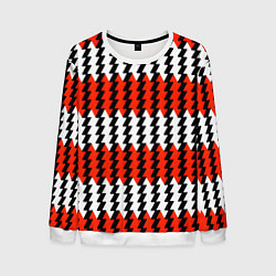 Мужской свитшот Вертикальные красно-белые полосы