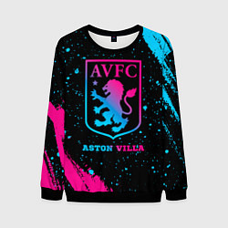 Свитшот мужской Aston Villa - neon gradient, цвет: 3D-черный
