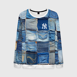 Мужской свитшот Patchwork - New York yankees baseball team