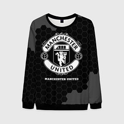 Свитшот мужской Manchester United sport на темном фоне, цвет: 3D-черный