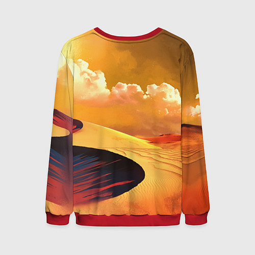 Мужской свитшот Dune - sands / 3D-Красный – фото 2