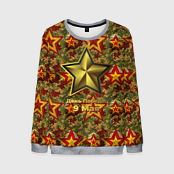 Свитшот мужской Золотые звезды СССР на камуфляже, цвет: 3D-меланж