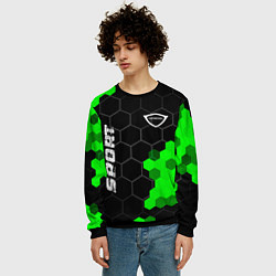 Свитшот мужской Genesis green sport hexagon, цвет: 3D-черный — фото 2