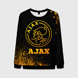 Свитшот мужской Ajax - gold gradient, цвет: 3D-черный